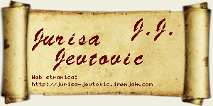 Juriša Jevtović vizit kartica